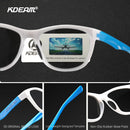 KDEAM Blendschutz POLARISIERTE Sonnenbrille Damen Sättigungsbeschichtung Sonnenbrille Eckig 58mm Mittlere Größe Shades für Herren