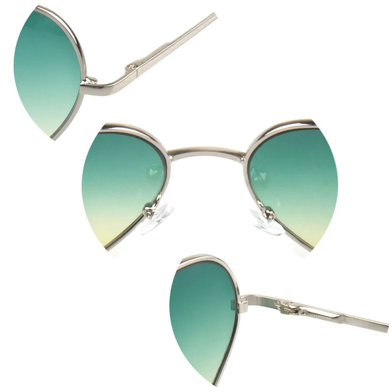 FOENIXSONG Women's Sunglasses Cute Heart Frame UV400 Vintage Mirror Glasses for Women Gafas очки Oculos Lentes