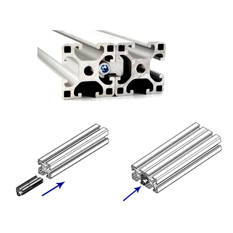 European Standard Aluminum Profile One-Line Connector Parallel Clamping Head 20 30 40 45 Docking Fixed Block Built-in Connector