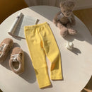Children Cotton Leggings Girls Spring/Fall Pants Korean Solid Kids Fitting Long Pant Stretchy Tights Trousers Baby Bottoms Cloth
