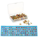 194 Pack Multifunctional National Thumb Nails Push Pins for Photos Picture Wall Country Maps Bulletin Cork Board