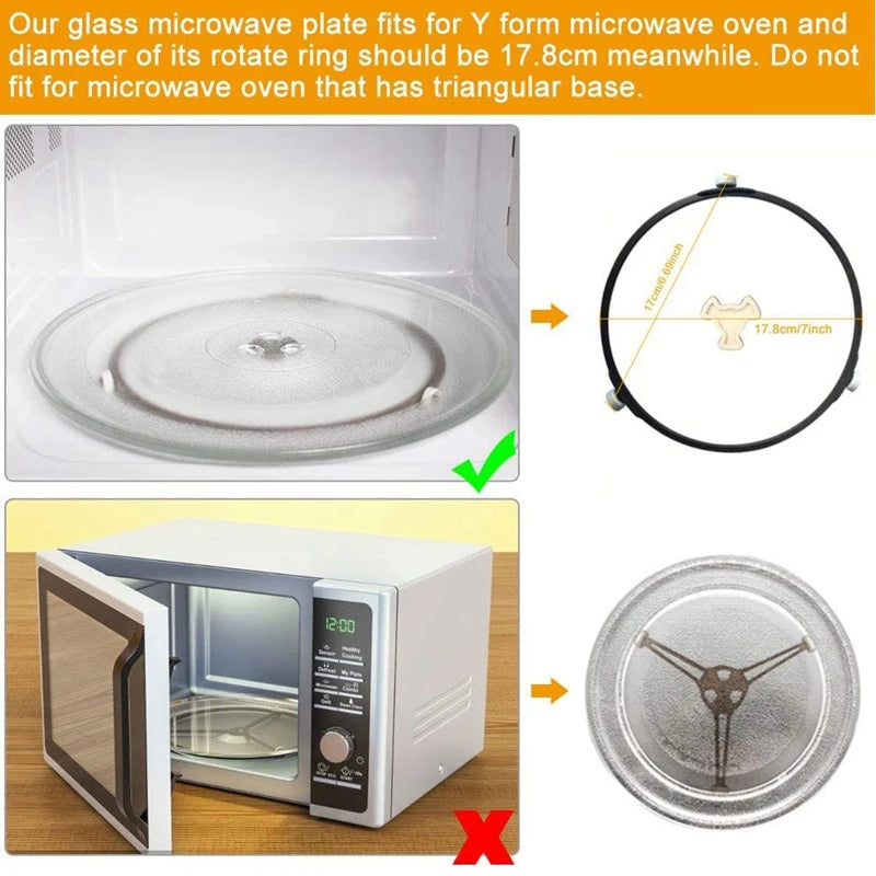 Microwave Plate Spare Microwave Dish Durable Universal Microwave Turntable Glass Plate Round Replacement Plate