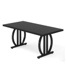 Tribesigns Dining Table for 4-6 People, 63-Inch Large Dinner Table with Heavy Duty Metal Frame, Modern Industrial Kitchen Table