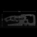 Stainless Steel Outdoor Tools Carabiner Clip Bottle Opener Keychain Ring Multifunction Card Tool Camping Climbing Accessories