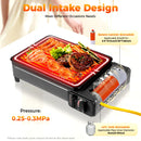 Portable Camping Grill Gas Stove, Butane Gas Burning Grill, Barbecue Grill Cooker for Ooutdoor Grilled Meat, Vegetables