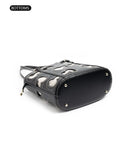 CH Bucket Bag Hollow Out Monogram Print Shoulder Bag Drawstring Crossbody Handbag For Women Office Work Daily Travel Shopping