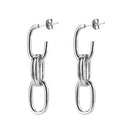 ANDYWEN 925 Sterling Silver Gold Ovals Long Chain Circle Hoops Loops Round Piercing Pendiente Women Ohrringe Earring Jewelry