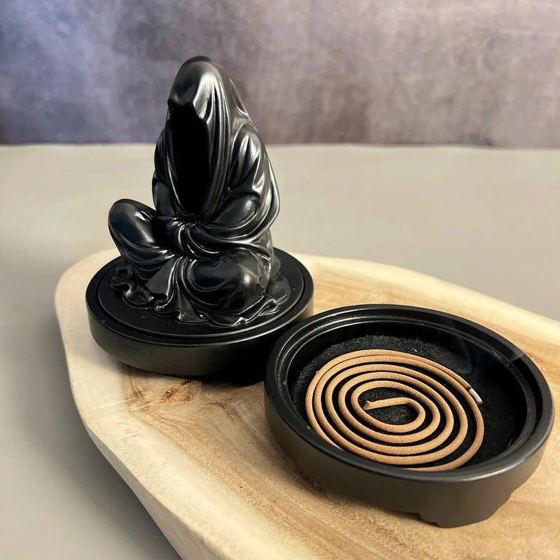 1pc Resin Mystical No-Phase Zen Incense Burner for Office Yoga Meditation Home Decorative Ornament Gifts