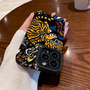 Cool Color Tiger Dragon Pattern Phone Case For iPhone 15 14 13 12 11 Pro Max MiNi X S XR 7 8 Plus Soft Shockproof Bumper Cover