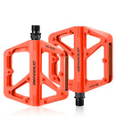 Double DU Bearing Ultralight Bike Pedals with Reflector Bicycle Platform Pedals Anti-Slip Cycling Safety Pedals for Night Riding