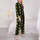 Pajamas Female Yellow Classic Ducks Daily Sleepwear Animal Two Piece Retro Pajama Sets Long Sleeve Elegant Oversize Home Suit