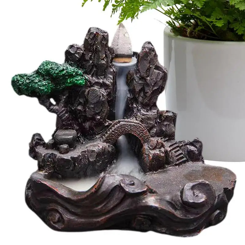 Backflow Incense Burner New Ornaments Incense Burner Ceramic Waterfall Backflow Incense Holder Incense Cones For Home Incense