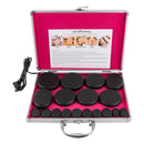 Hot Stones Massage Set with Heater Box 16 Essential Massage Stones Portable for Salon and Home Spa Use Relaxing Healing Relief