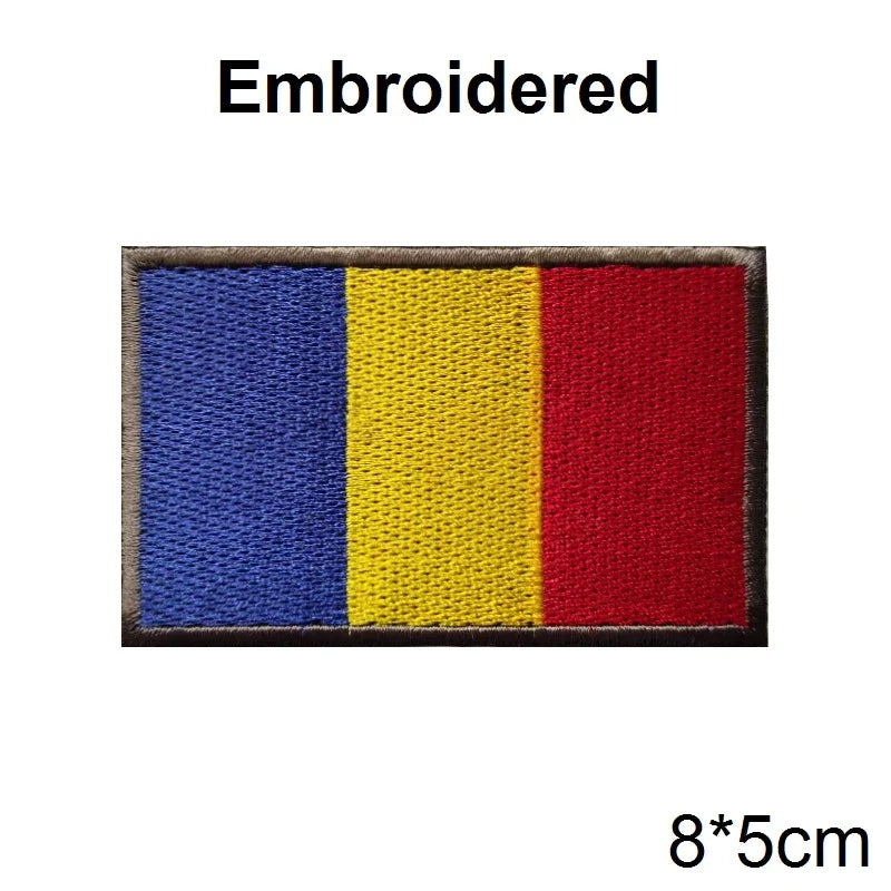 PVC/Embroider Flag Patches UK Spain France Germany US Russia Army Military Tactical Hook Badge Rubber Shoulder Emblem Applique