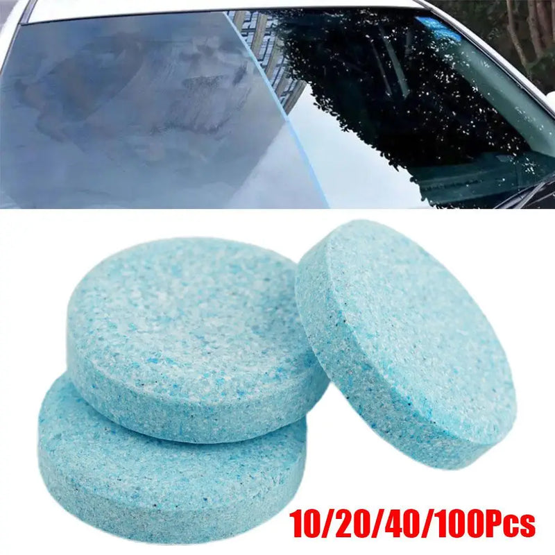 10pcs/20pcs/40pcs/100pcs glass water effervescent tablets Solid Effervescent Tablet Cleaner Concentrated Tablets Detergent Car