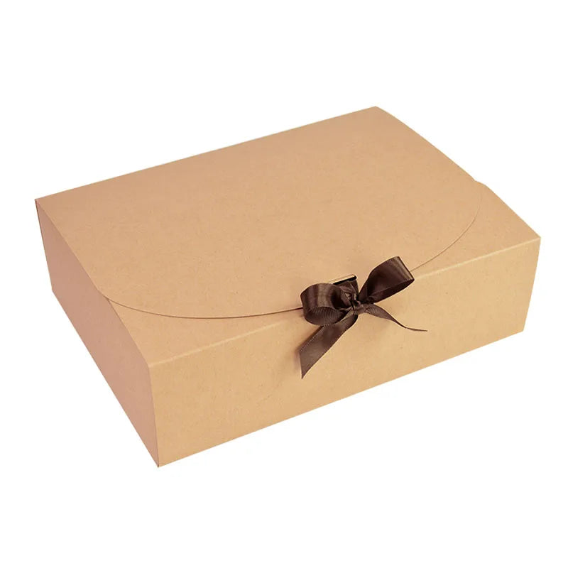 1Pc Black Paperboard Box DIY Wedding Gift Box for Guests Small Business 31/27/16cm Event Party Christmas Candy Packaging Boxes