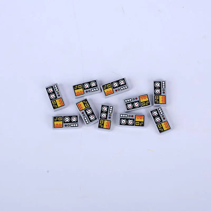 MOC City Building Blocks Character Accessories Mini Brick Audio Computer Brick Control Center Radar Keyboard Pattern Toy K037