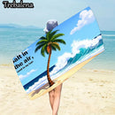 30*60inch Ultra-Soft Beach Towel with Tropical Palm Tree Beach Scene Soft Towel