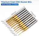 40pcs End Mills CNC Router Bits with ER11, ER16 Collet, 1/8" Shank CNC Cutter Milling Carving Bit Set