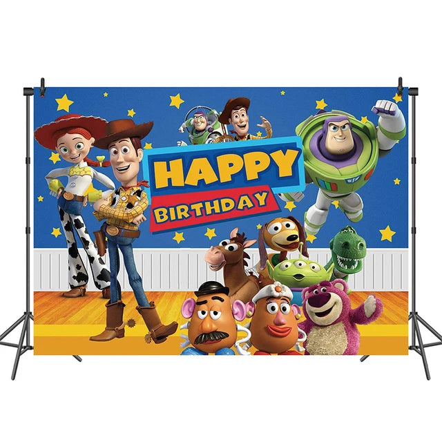 Cartoon Toy Story Buzz Lightyear Birthday Party Decoration Disposable Tableware Paper Plates Cups Balloons Baby Shower Supplies