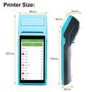 Handheld PDA Android 8.1 Terminal POS 58mm Mobile Receipt Bill Thermal Printer 5.5''HD+ Support WiFi 1D/2D Scanning POS System