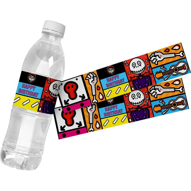 Coco Theme Paper Cup Bag Plate Tablecloth Straw Blowout Balloon Banner Cake Topper Card Show Party Decoration Supply Favor Gift