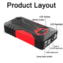 Portable Car Jump Starter 18000mAh Power Bank Car Booster Charger 12V Starting Device Petrol Diesel Car Emergency Booster