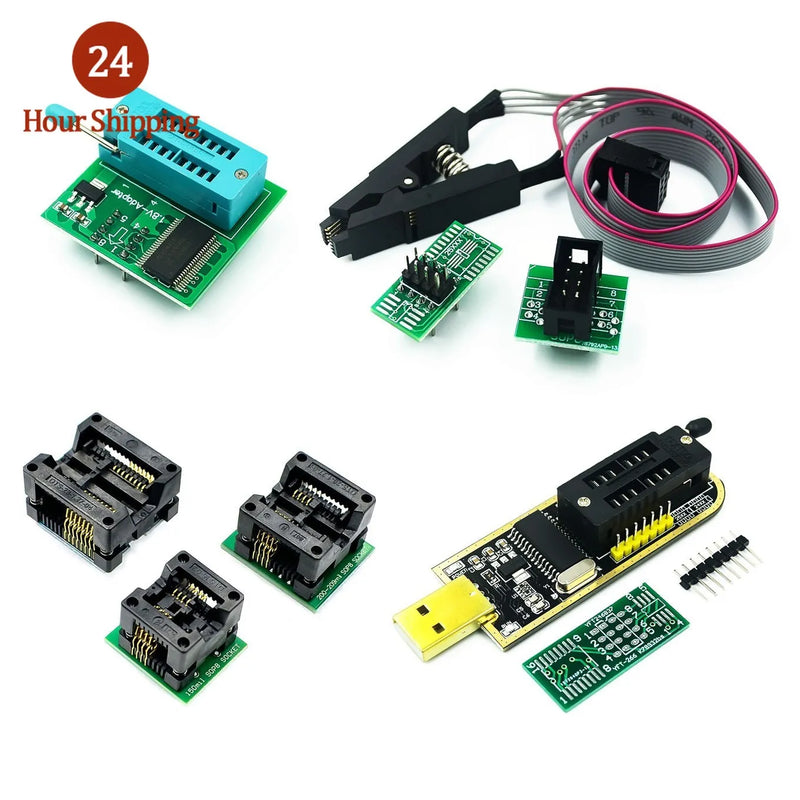 Original CH341A 24 25 Series EEPROM Flash BIOS USB Programmer Module + SOIC8 SOP8 Test Clip For EEPROM 93CXX / 25CXX / 24CXX