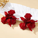 A Pair of Women's Earrings, Exaggerated Stereo Flowers, Earrings and Jewelry Available in Various Colors, Suitable for Daily Wear and Gift Giving