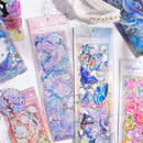 MINKYS Hot 3pcs/lot PET Butterfly Dolphin Jellyfish Photocard Decorative Stickers Laptop Decorative Sticker School Stationery