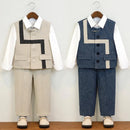 2026 Boys Suit Set Stylish Flower Children Birthday Outfits Spring/Summer School Host Performance Blazers Costume Kids Clothes