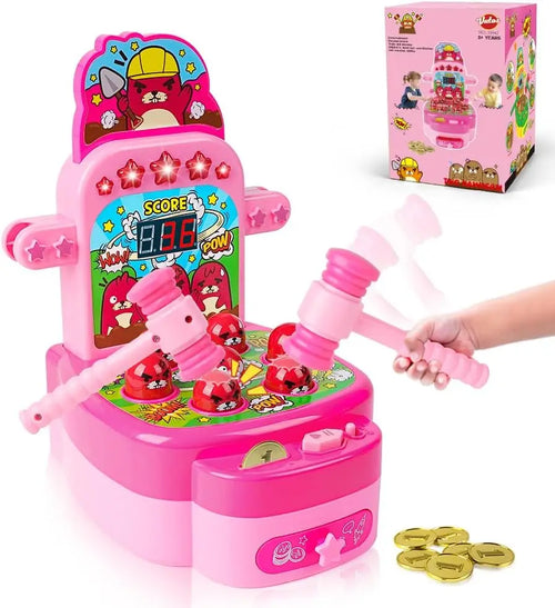 VATOS Whack Game Mole Mini Electronic Game 2 Hammers Pounding Toddler Toys for 3 4 5 6 7 8 Years Old Boys Girls Interactive Toy