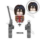 WM6165 WM6166 WM6148 Blocks Anime Bricks Dolls Action Toy Fig Building Blocks Erem Jaeger Armin Levi Mikasa Model Doll