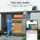 SHIWOJIA 12X Zoom 4G LTE Solar Security Camera 8MP Night Vision Dual-Lens Outdoor WiFi Solar Battery Camera PIR Human Detection