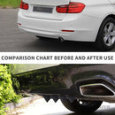 4pcs Universal Carbon Fiber Black ABS Rear Bumper Lip Diffuser Spoiler for Enhancing Car Aerodynamics And Style Protector Guard