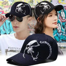 Unisex Side Skull Pattern Embroidery Baseball Caps Spring And Autumn Outdoor Adjustable Fishing Cap Casual Sunscreen Hats