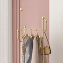 Coat Rack, Gold Garment Rack with 6 Hooks, Freestanding Clothes Stand, Metal Clothes Rail