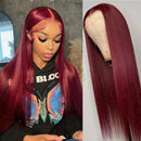 99J Burgundy Preplucked 13x6 Hd Lace Frontal Wig Hd Transparent 13x4 Lace Frontal Bone Straight Human Hair Wigs for Women Choice