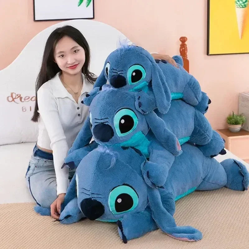 Disney Lilo&stitch Plush Toys Giant Size Lilo&stitch Stuffed Cute Doll Cartoon Couple Sleeping Pillow Soft Material Kids Gifts