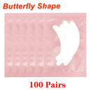 25/50/100 Paar Augenpads Wimpernunterlagen für die Wimpernverlängerung, Hydrogel-Pads, rosa, fusselfreie Sticker für falsche Wimpern