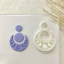 Boho Moon Clay Cutters Circle Moon Shaped Polymer Clay Cutting Molds for Pendant Earrings Jewelry Decoration Making Hand Tools
