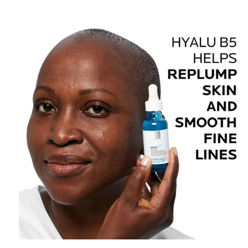 LA Rochex Posay Hyalu B5 Facial Serum Hyaluronic Acid Moisturizing Smoothing Skin Texture Anti-wrinkle Reduce Fine Line Essence