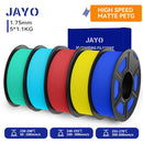 JAYO PETG 3D Filament 1.75MM High Speed PETG 3D Printer Filament 4Rolls High Flow Speedy Matte Effect 3D Printing Mateials