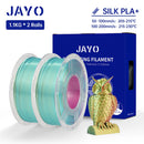 JAYO Silk PLA+ Rainbow 3D Filament 1.75mm SILK PLA plus Dual & Triple Color 3D Printer Filament Neatly Wound 1.1kg 2Rolls/set