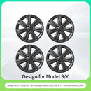 4PCS Hubcap Design for Tesla Model S（2022-2024）/Model Y （2020-2024）19 Inch Wheel Cover Performance Full Rim Hub Cover Accessorie