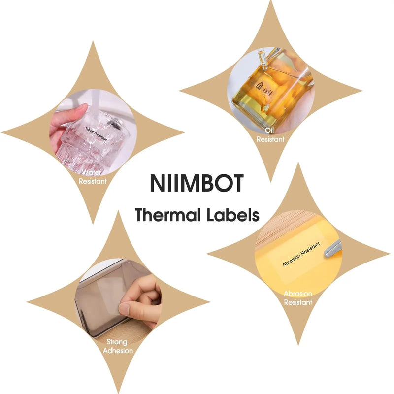 Nimbot b1 Transparent Self-adhesive Label Paper For Mini Portable Thermal Printer Round Sticker For B21 Niimbot Paper Labels