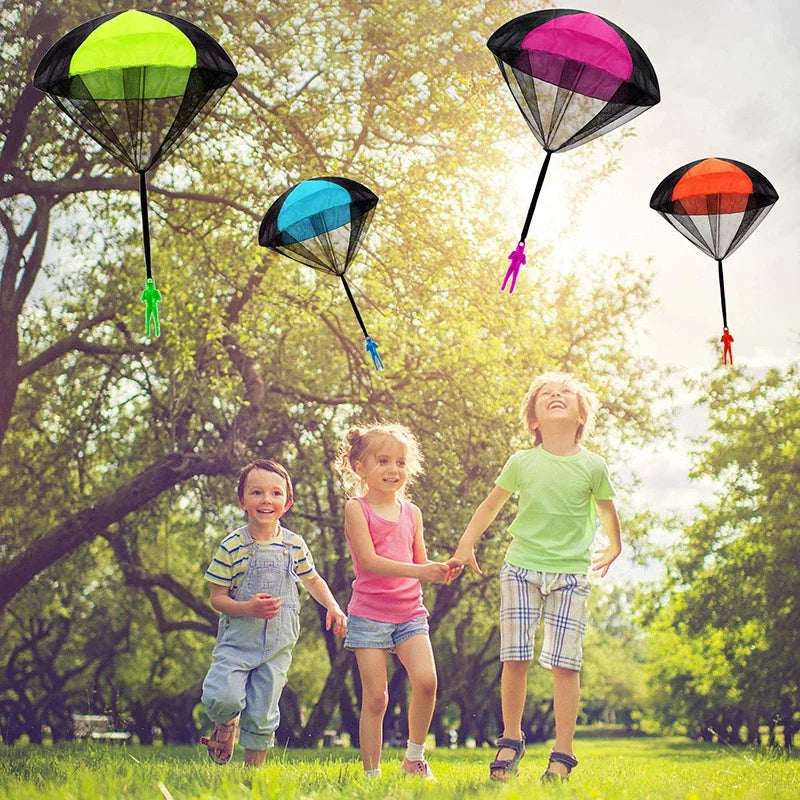 Kids Hand Throwing Parachute Toy For Children's Educational Parachute With Figure Soldier Outdoor Fun Sports Play Game