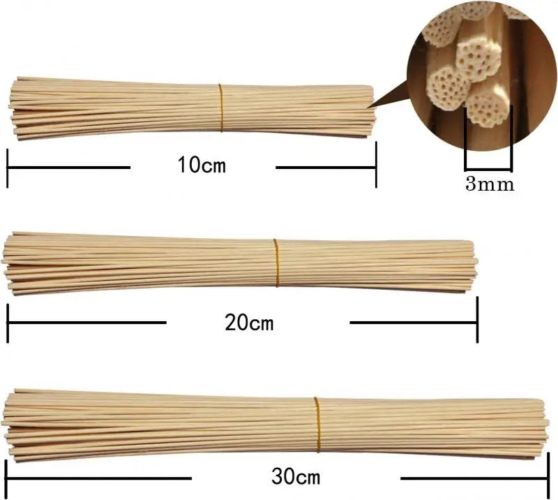 5-100pcs 2-3.5mm Reed Diffuser Replacement Stick DIY Handmade Home Decor Extra Thick Rattan Aromatherapy Diffuser Refill Sticks