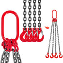 SucceBuy 4T Chain Sling 1M/2M x 8MM Four Leg with Powder Coating Steel Hook - Grade 80 High Temperature Resistance for Lifting