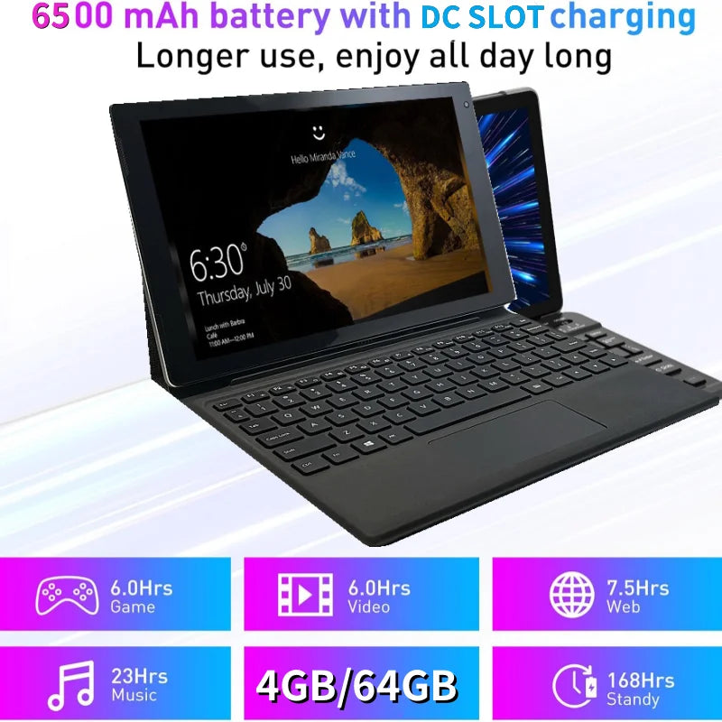 Super Deal 10.1 INCH Ezpad P7 Tablet PC Windows 10 RAM 4GBRAM 64GB ROM Quad-Core WIFI Dual Camera 64 Bit 1920 x 1200 Gift Cover